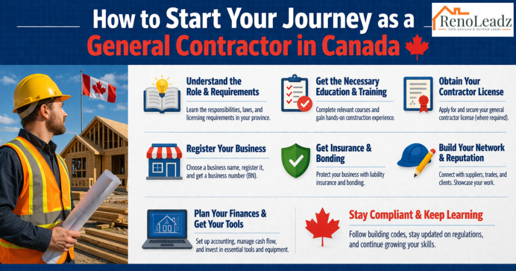 How to Start Your Journey as a General Contractor in Canada