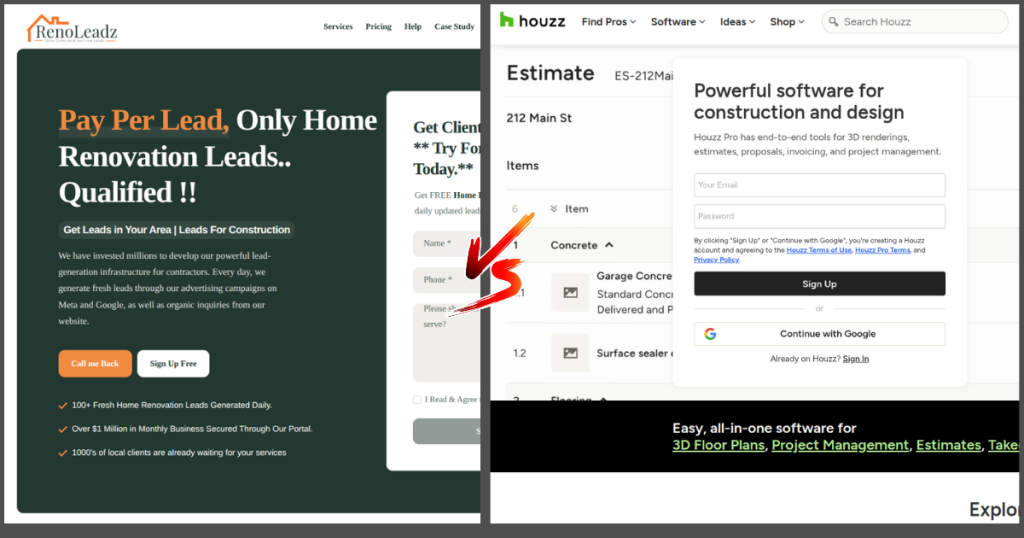 Reno Leadz vs. Houzz