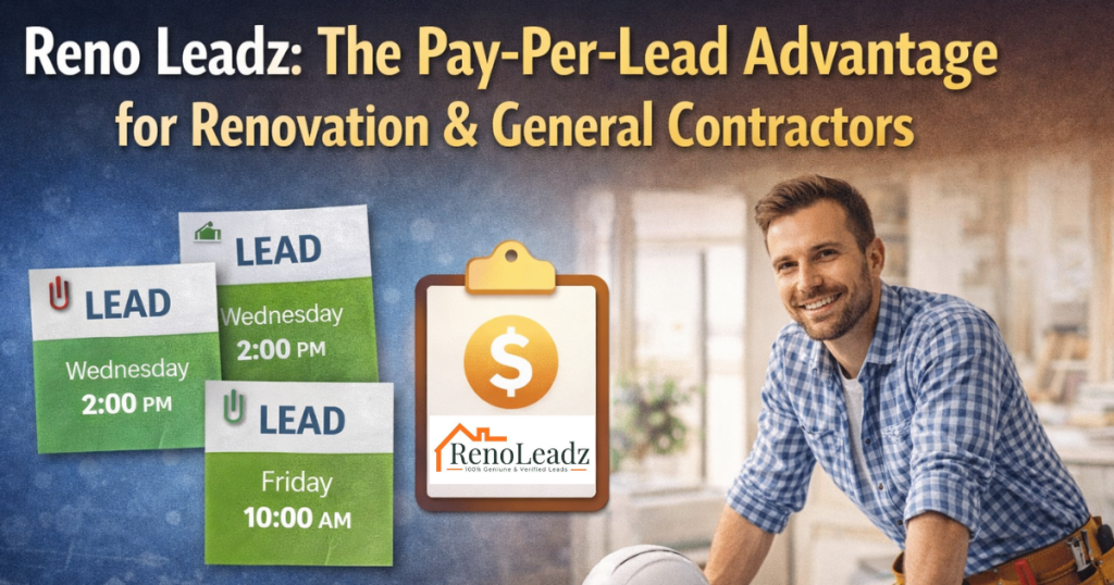 Reno Leadz The Pay-Per-Lead Advantage for Renovation & General Contractors