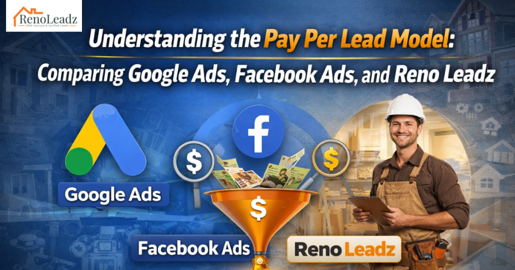 Understanding the Pay Per Lead Model: Comparing Google Ads, Facebook Ads, and Reno Leadz