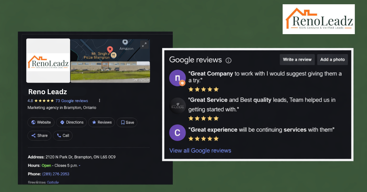 Reno Leadz Google Business Profile